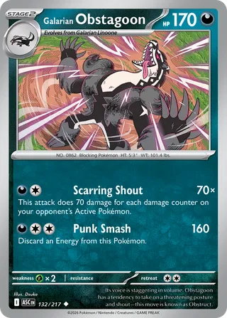 Galarian Obstagoon — Uncommon variant