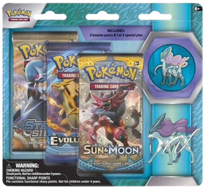 Legendary Beasts Collector Pin 3 Pack Blister (Suicune)