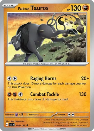 Paldean Tauros — Uncommon variant