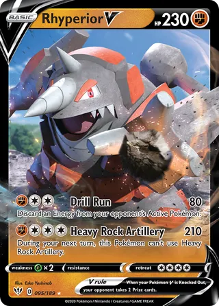 Rhyperior V — Rare Holo V variant