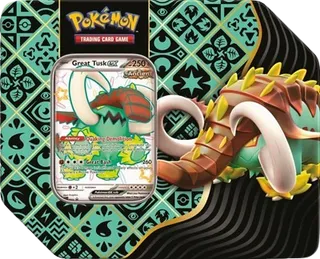 Paldean Fates Tin - Great Tusk ex