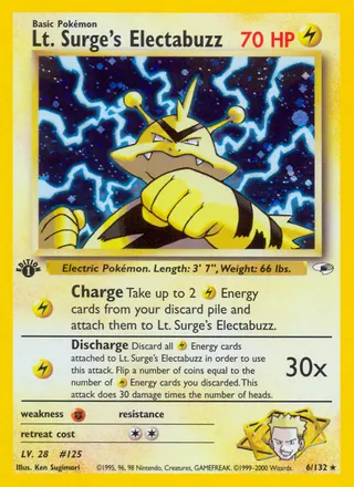 Lt. Surge's Electabuzz — Rare Holo variant