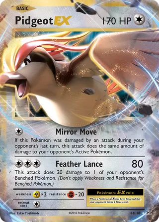Pidgeot-EX — Rare Holo EX variant