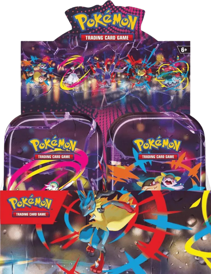 Mega Evolution Mega Heroes Mini Tin Display