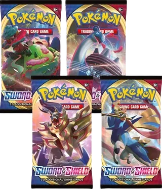 Sword & Shield Base Set Booster Pack Art Bundle (Set of 4)