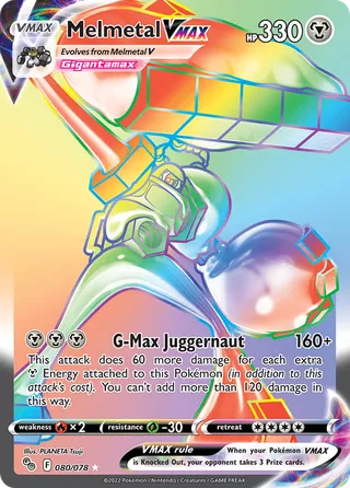 Melmetal VMAX — Rare Rainbow variant