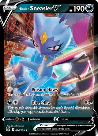 Hisuian Sneasler V — Rare Holo V variant