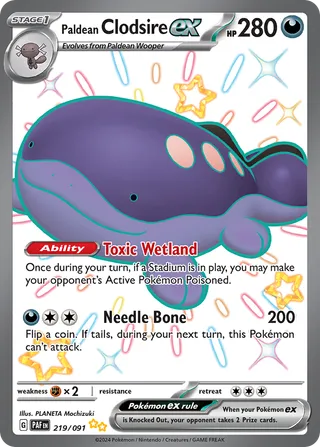Paldean Clodsire ex — Shiny Ultra Rare variant