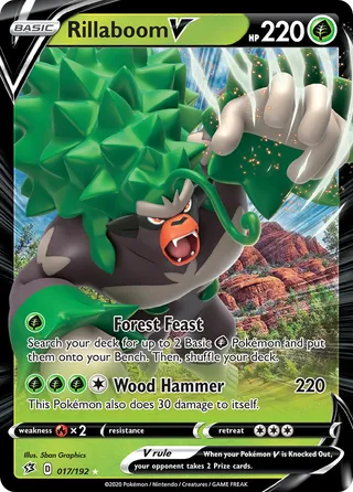 Rillaboom V — Rare Holo V variant