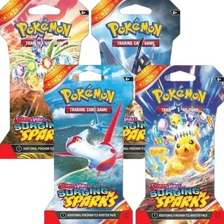 Surging Sparks Sleeved Booster Pack Bundle (Set of 4)