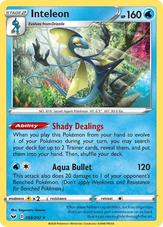 Inteleon — Rare Holo variant