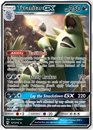 Tyranitar-GX — Rare Holo GX variant