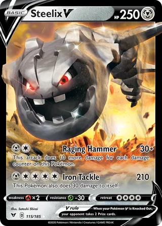Steelix V — Rare Holo V variant