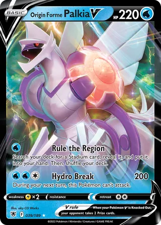 Origin Forme Palkia V — Rare Holo V variant