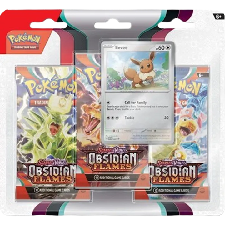 Obsidian Flames 3-Pack Blister - Eevee