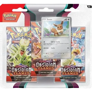 Obsidian Flames 3-Pack Blister - Eevee