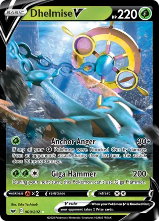 Dhelmise V — Rare Holo V variant