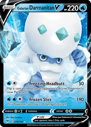 Galarian Darmanitan V — Rare Holo V variant