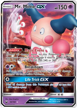 Mr. Mime-GX — Rare Holo GX variant