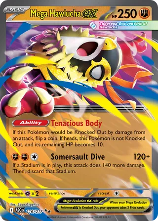 Mega Hawlucha ex — Double Rare variant