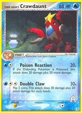 Team Aqua's Crawdaunt — Rare variant
