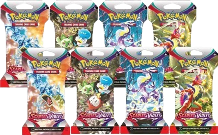 Scarlet & Violet Sleeved Booster Pack Bundle (Set of 8)