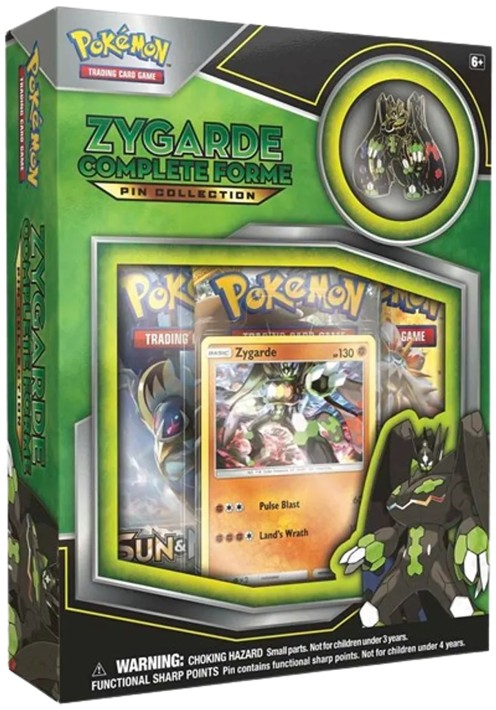 Sun & Moon Zygarde Complete Forme Pin Collection