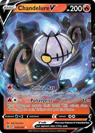 Chandelure V — Rare Holo V variant
