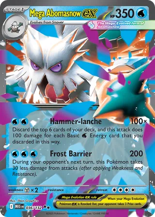 Mega Abomasnow ex — Double Rare variant