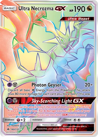 Ultra Necrozma-GX — Rare Rainbow variant