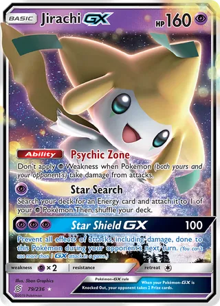 Jirachi-GX — Rare Holo GX variant