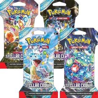Stellar Crown Sleeved Booster Pack Bundle (Set of 4)