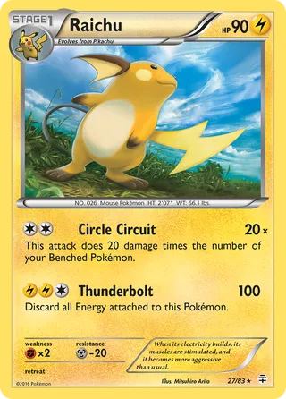 Raichu — Rare Holo variant