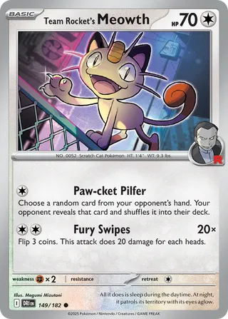 Team Rocket's Meowth — Common variant