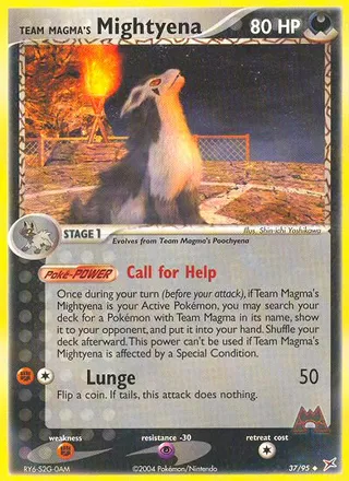 Team Magma's Mightyena — Uncommon variant