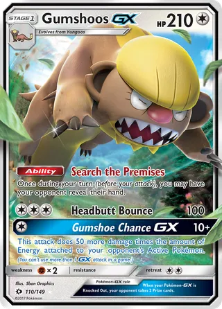 Gumshoos-GX — Rare Holo GX variant