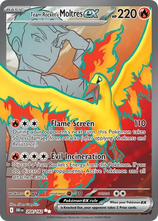 Team Rocket's Moltres ex — Ultra Rare variant