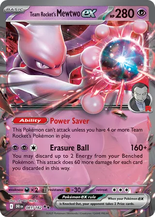 Team Rocket's Mewtwo ex — Double Rare variant