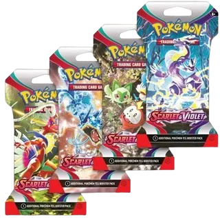 Scarlet & Violet Sleeved Booster Pack Art Bundle (Set of 4)