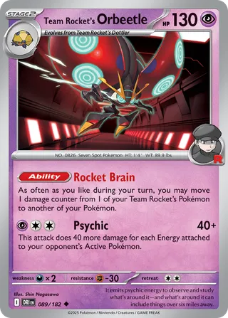 Team Rocket's Orbeetle — Uncommon variant