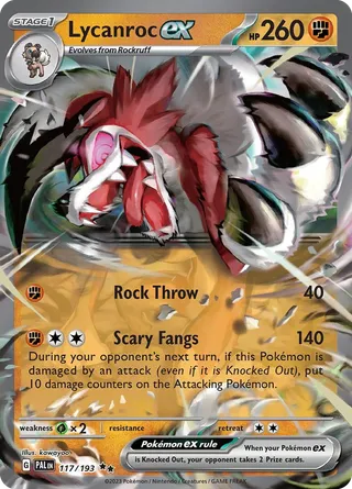Lycanroc ex — Double Rare variant