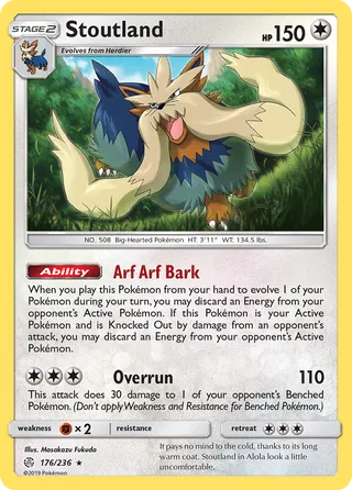 Stoutland — Rare Holo variant