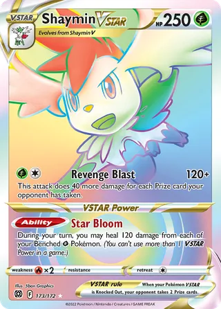 Shaymin VSTAR — Rare Rainbow variant