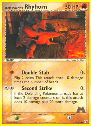 Team Magma's Rhyhorn — Common variant