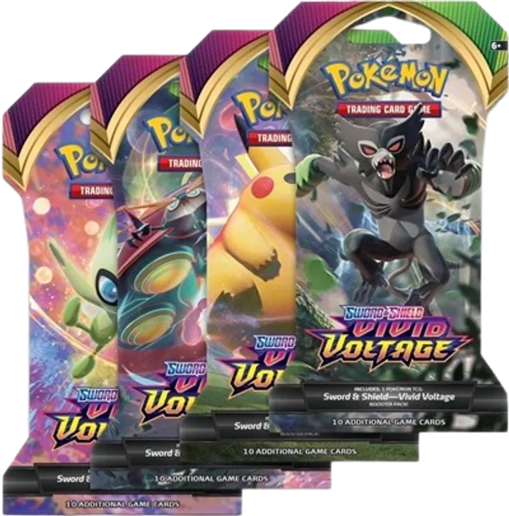 Vivid Voltage Sleeved Booster Pack Art Bundle (Set of 4)