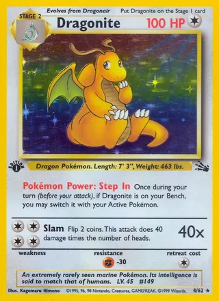 Dragonite — Rare Holo variant