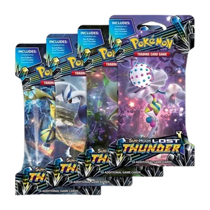 Lost Thunder Sleeved Booster Pack Art Bundle (Set of 4)