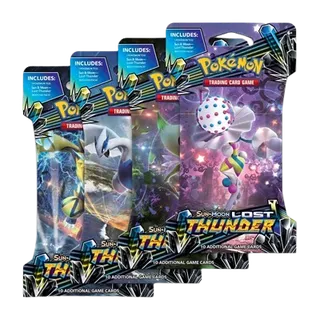 Lost Thunder Sleeved Booster Pack Art Bundle (Set of 4)