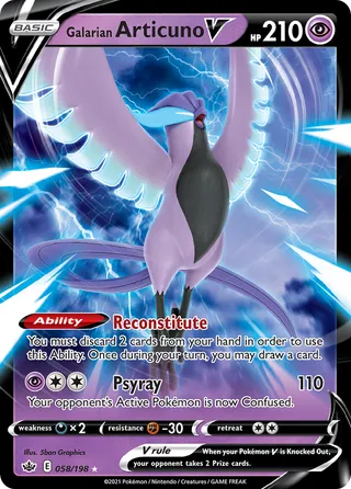 Galarian Articuno V — Rare Holo V variant