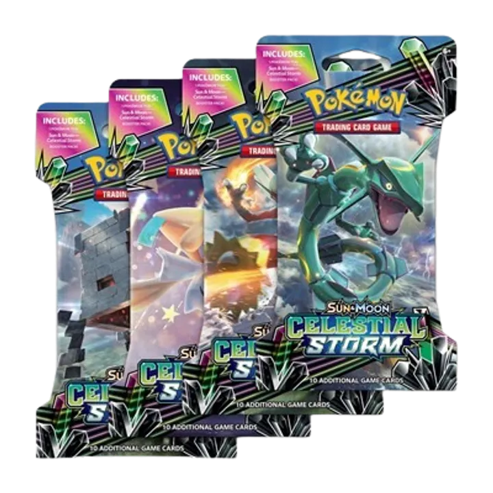 Celestial Storm Sleeved Booster Pack Art Bundle (Set of 4)